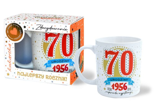 Kubek Premium Q 1075 Urodziny 70 (cyfry, roczniki)
