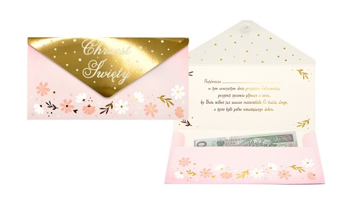 Koperta podarunkowa KOP-038 Chrzest (dziewczynka)