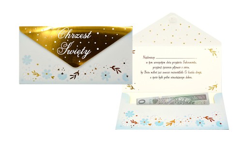 Koperta podarunkowa KOP-039 Chrzest (chłopiec)