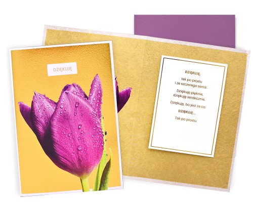 Karnet DKP-100 Dziękuję (kwiat)