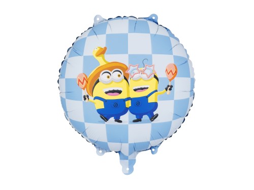 Balon foliowy pastylka Minionki, 35x35 cm, mix