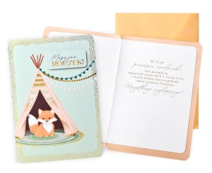 Karnet DK-1438 Urodziny 1 (roczek,lisek)