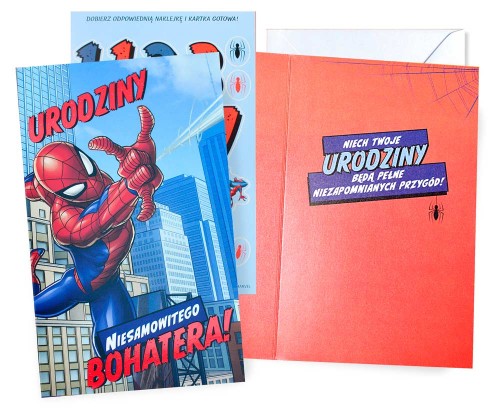 Karnet DHS-027 Urodziny (Spider-Man, wymienne cyferki)