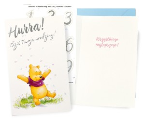 Karnet DHS-029 Urodziny (Kubuś Puchatek, wymienne cyferki)