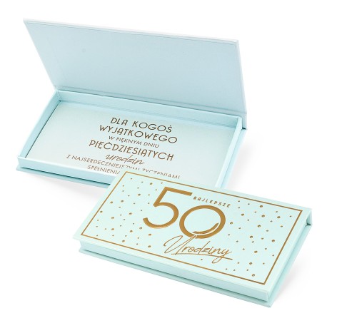 Pudełko ozdobne na banknoty MB-018 Urodziny 50 Elite