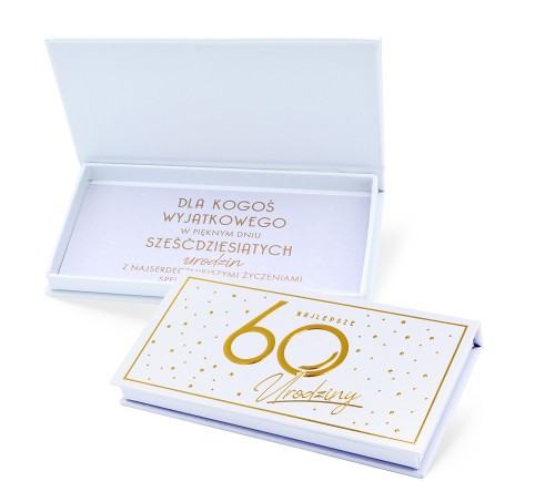 Pudełko ozdobne na banknoty MB-019 Urodziny 60 Elite