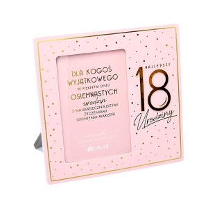 Ramka Moments RM-086 Urodziny 18 (osiemnastka, różowe) Elite