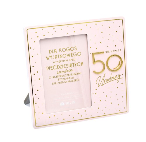 Ramka Moments RM-091 Urodziny 50 (cyfry, różowe) Elite