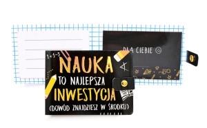 Portfelik POR-044 Nauka to najlepsza inwestycja (gratulacje, tablica szkolna)