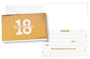 Zaproszenie PMZ-136 Urodziny 18 (osiemnastka, cyfry)