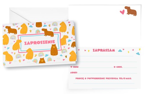 Zaproszenie PMZ-137 Ogólne (kapibara)