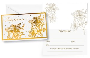 Zaproszenie PMZ-139 Ogólne (kwiaty)