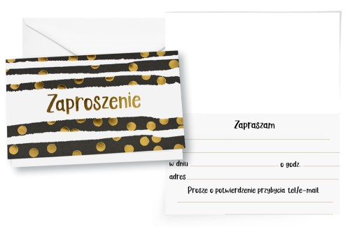 Zaproszenie PMZ-140 Ogólne (kropki)