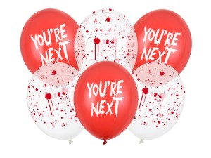 Balony 30 cm, You're next, mix: 1op./6szt.