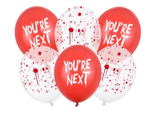 Balony 30 cm, You're next, mix: 1op./6szt.