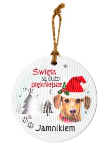 Ceramiczna zawieszka CEZ-012 BN (Jamnik)