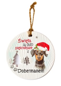 Ceramiczna zawieszka CEZ-013 BN (Doberman)