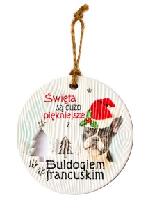 Ceramiczna zawieszka CEZ-015 BN (Buldog francuski)