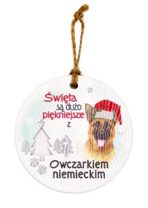 Ceramiczna zawieszka CEZ-016 BN (Owczarek niemiecki)