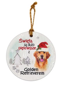 Ceramiczna zawieszka CEZ-017 BN (Golden Retriever)