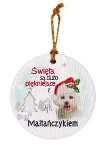 Ceramiczna zawieszka CEZ-021 BN (Maltańczyk)