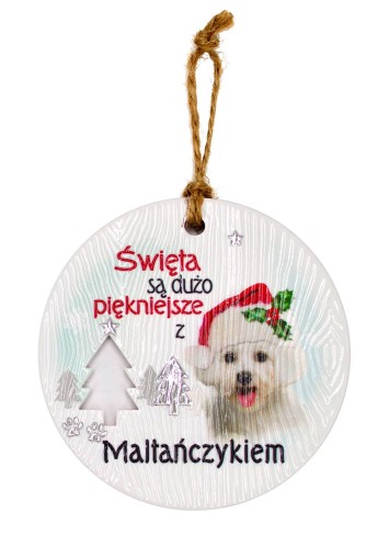 Ceramiczna zawieszka CEZ-021 BN (Maltańczyk)