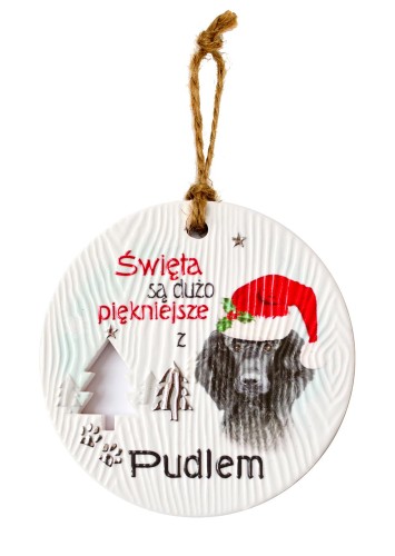Ceramiczna zawieszka CEZ-024 BN (Pudel ciemny)