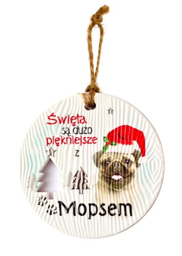 Ceramiczna zawieszka CEZ-025 BN (Mops)