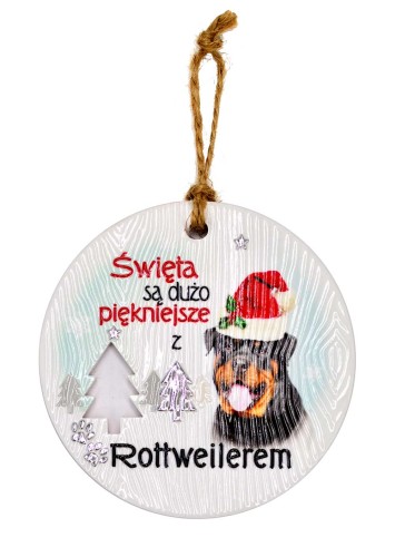 Ceramiczna zawieszka CEZ-026 BN (Rottweiler)