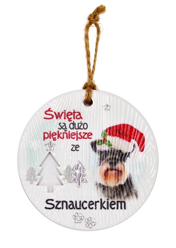 Ceramiczna zawieszka CEZ-027 BN (Sznaucerek)