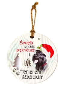 Ceramiczna zawieszka CEZ-028 BN (Terier szkocki)