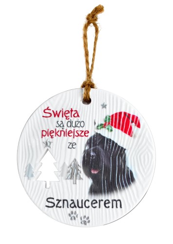 Ceramiczna zawieszka CEZ-034 BN (Sznaucer)