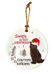 Ceramiczna zawieszka CEZ-040 BN (czarny kotek)
