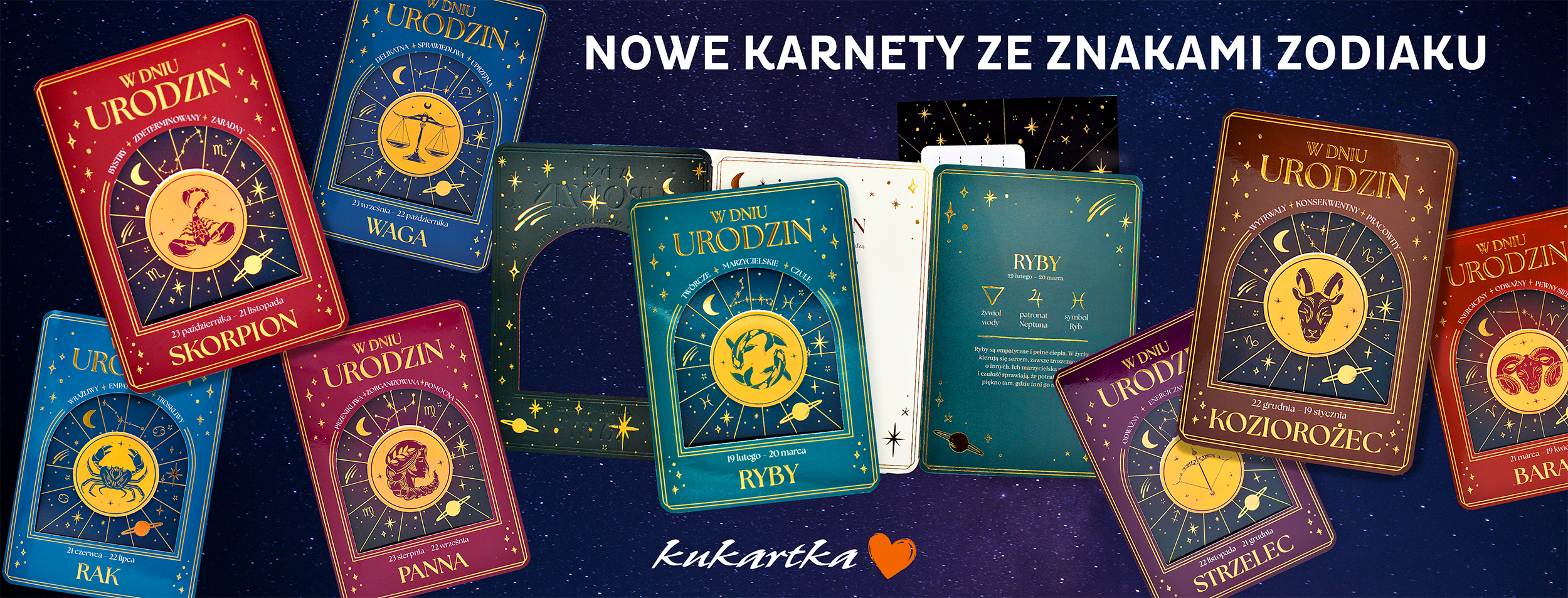 Kartki znaki zodiaku